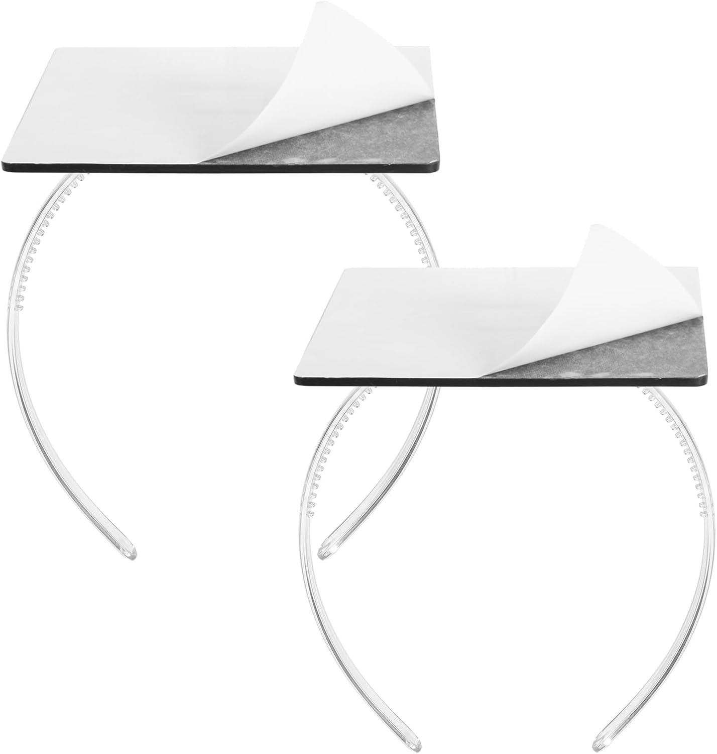 Clear Graduation Cap Headband Insert - Curly Hair Friendly Grad Hat Hairband Accessory