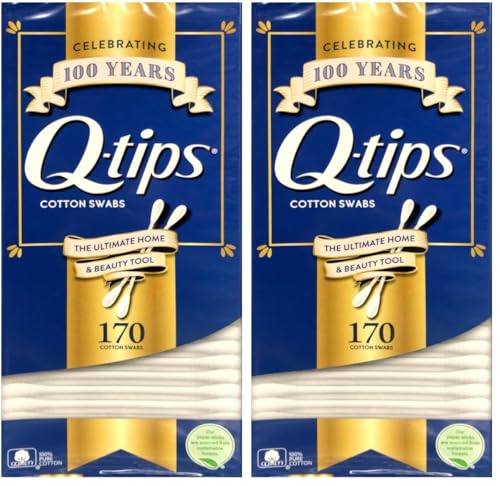 Q-tips Cotton Swabs 170 Count Pack of 4 - Gentle for Sensitive Skin & First Aid