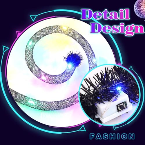 Zoestar Light Up Butterfly Antenna Headband - LED Party Costume Accessory