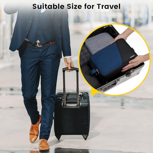 Vorspack Large Water-Resistant Travel Toiletry Bag for Men Navy Blue