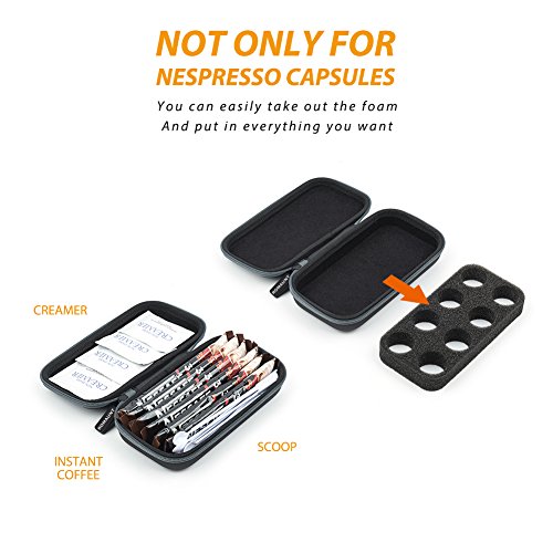ROMAUNT Portable Espresso Maker Case for Nespresso Pods - Holds 8