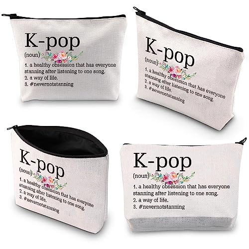 K-POP Makeup Bag - Korean Drama & Music Lover Gift, Waterproof Canvas, 9"
