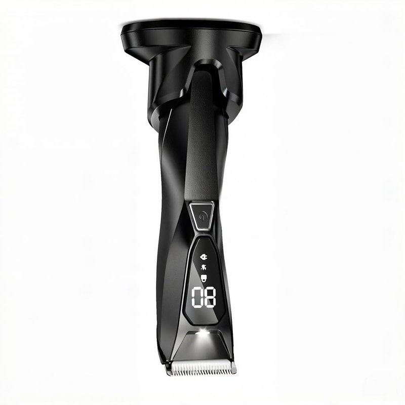 Xcdgiogw Body Hair Trimmer for Men: Wireless Charging Pubic Hair Trimmer with 90Min - Wet or Dry Body Groomer, 4000K LED, Ceramic Blade for Face Legs Groin,Jet Black