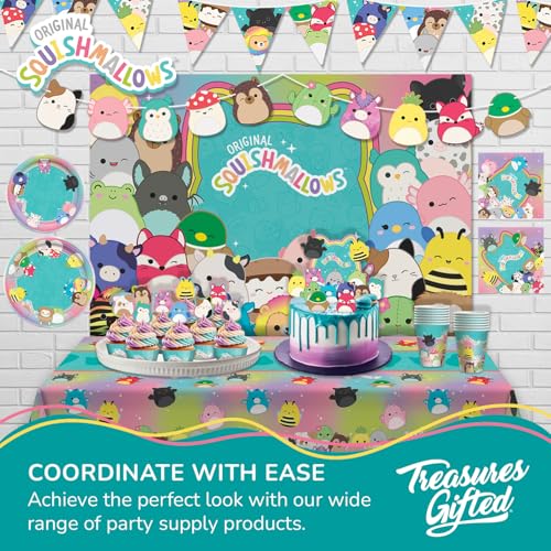 Squishmallows Cupcake Toppers & Wrappers - Birthday Party Supplies