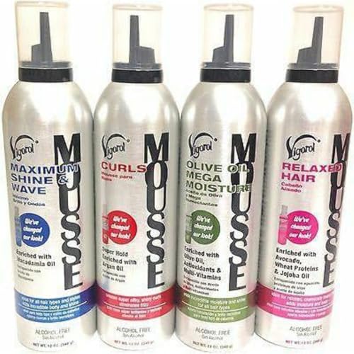 Vigorol Maximum Shine Wave Mousse - 12oz Hair Styling Foam