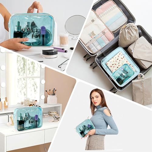 TSA Approved Clear Toiletry Bag - 7" x 2.3" x 4.7" PVC Travel Pouch