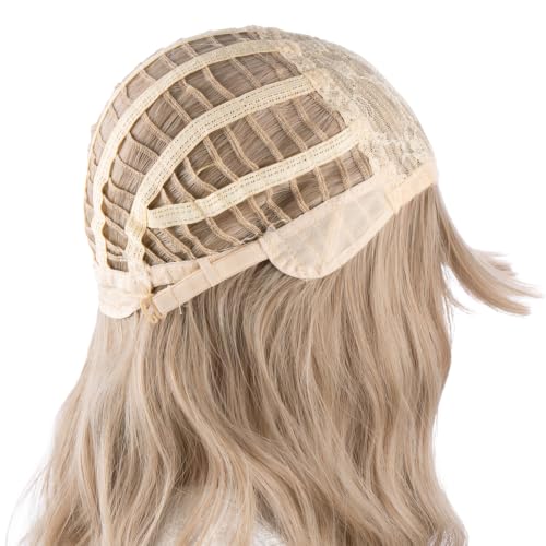 Flaxen Blonde Kids Wig with Bangs - Short Wavy Curly Style