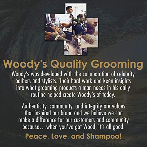 Woody's 2-in-1 Hair & Body Wash for Men, 10 fl oz (Pack of 2) - Sulfate-Free Moisturizing Cleanser with Fresh Scent