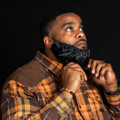 Satin Beard Bonnet for Sleeping - Adjustable Beard Protector & Conditioner