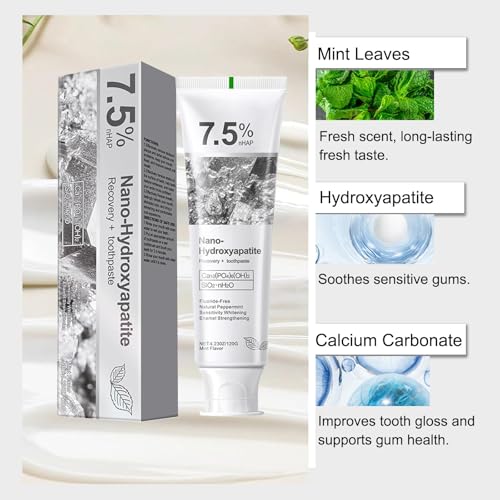 Vingtank Nano Hydroxyapatite Toothpaste 4.2 Fl Oz Pack of 2 Natural Mint Fluoride-Free