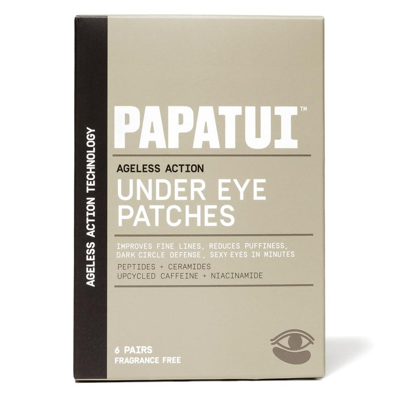 Fast-Acting Under Eye Patches for Men - Reduce Puffiness & Dark Circles | Niacinamide, Hyaluronic Acid, Caffeine | 6ct