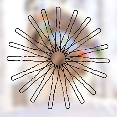 Sevensun 100PCS U Shaped Hair Pins with Storage Box - Black 2.4 Inches
