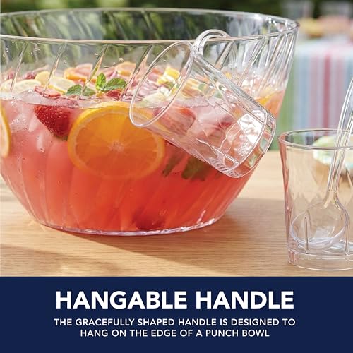 10 Pack Clear Swirled Plastic Coffee/Punch Bowl Cups - 8 oz