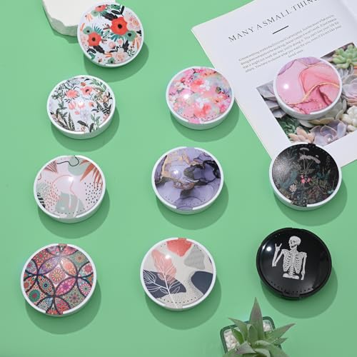 Portable Black Skull Retainer Case with Mirror & Ventilation