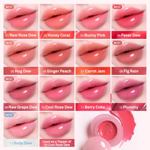 Hince Raw Glow Dewy Ball Tinted Lip Balm & Blush - Berry Coke