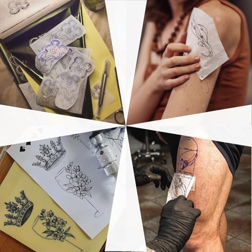 Tattoo Transfer Paper 50 Sheets Tattoo Stencil Paper A4 Size 4 Layers DIY Tattoo Tracing Paper Tattoo Kit Tattoo Supplies