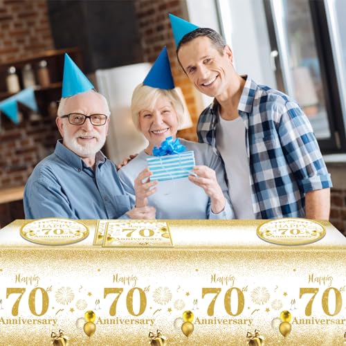70th Birthday Party Decorations Set - 41PCS Tableware Kit