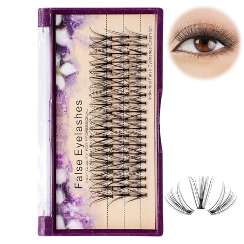 Dedila 20mm Natural Curl Individual False Eyelashes - Soft Black, Long 3D Lashes