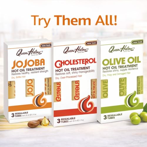 Queen Helene Cholesterol Hot Oil Treatment Pack of 6 - Deep Conditioning for Dry Damaged Hair
