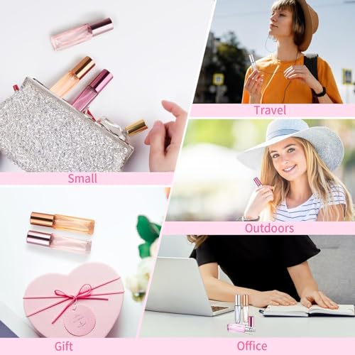 4-Pack 10ml Refillable Travel Perfume Bottles – Leak-Proof Glass Atomizers