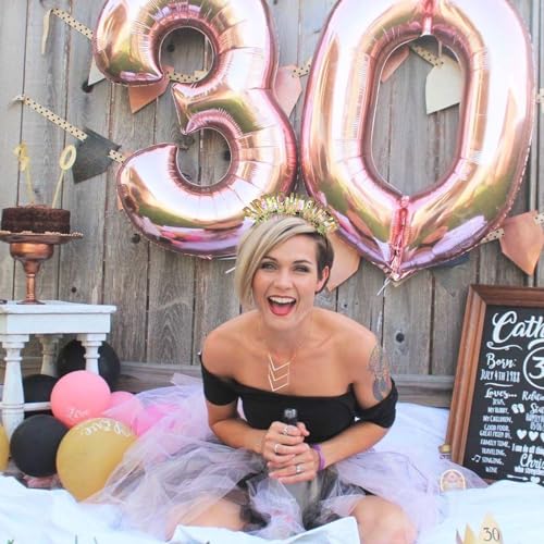 CIEHER Gold Queen Crown Birthday Headband for Women