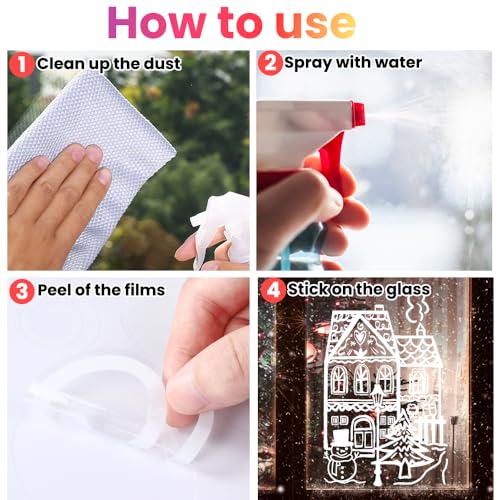 Large Christmas Window Stickers - DIYDEC Double-Sided Clings