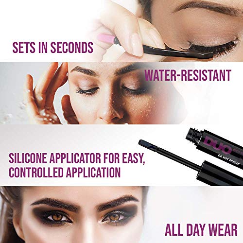 DUO Quick-Set Dark Eyelash Glue - Waterproof, Fast-Drying 2-Pack