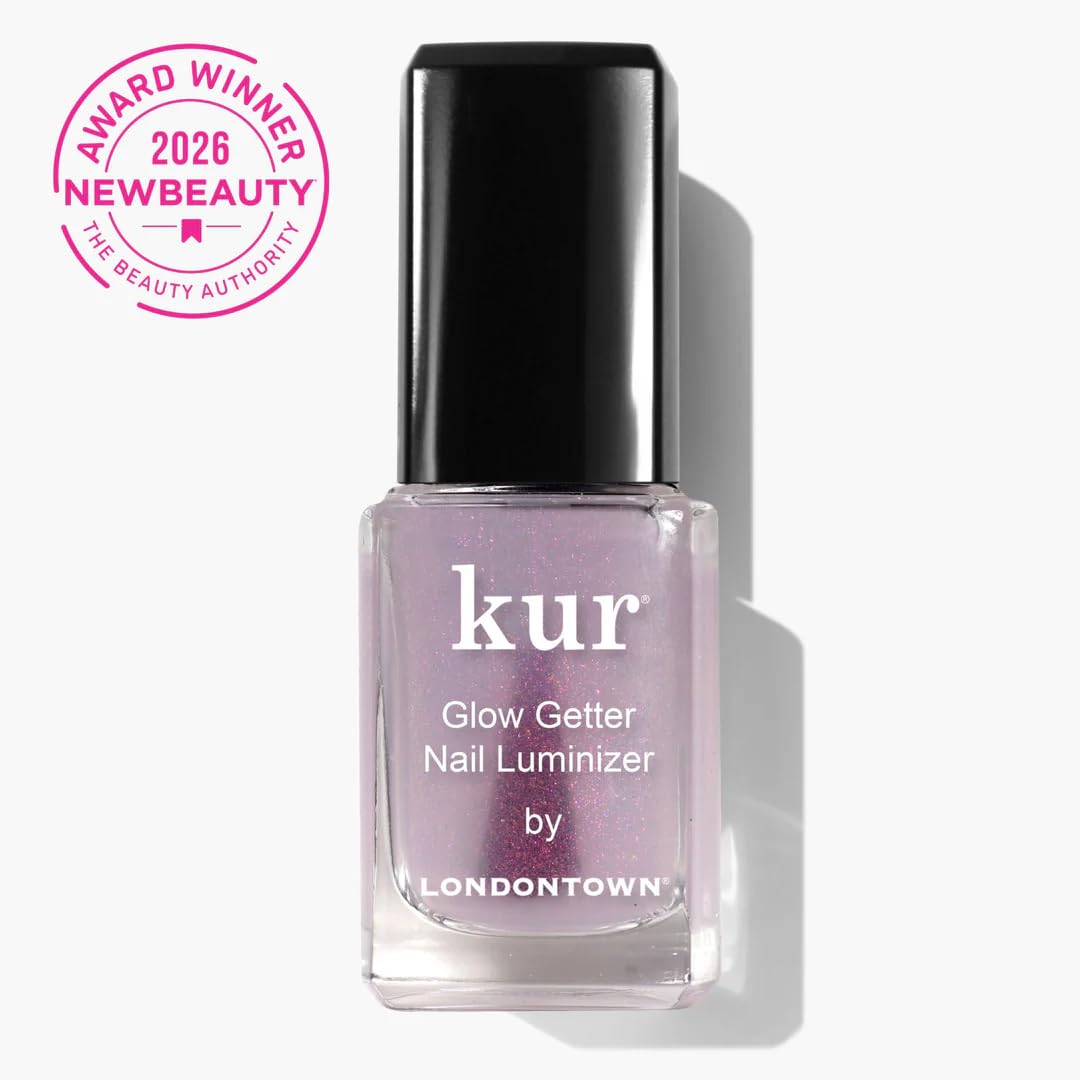 LONDONTOWN Glow Getter Nail Luminizer – One-Step Nail Treatment with Hexanal & Shimmer for Stronger, Healthier, Glossier Nails, No Base or Top Coat Needed, 0.4 Fl Oz