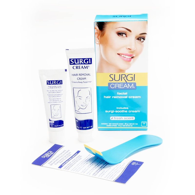 Surgiwax Facial Hair Removal Cream, Hair Remover for Face, 1 Ounce Tubes (Pack of 3)