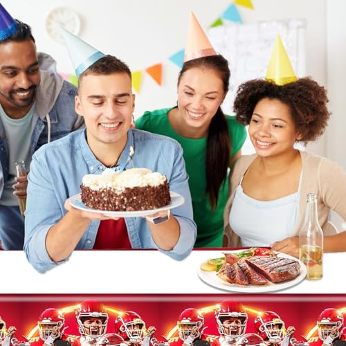 2-Pack Kansas Disposable Tablecloths for Birthday Parties - 70"x42"