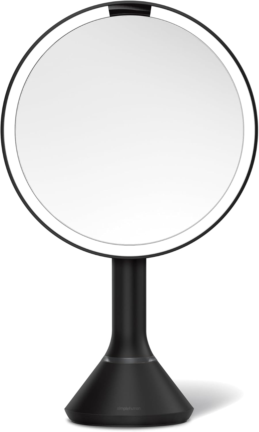 Lighted Makeup Mirror - Simplehuman Sensor Mirror with 5X Magnification | 8" Round, Cordless, Rose Gold Stainless Steel