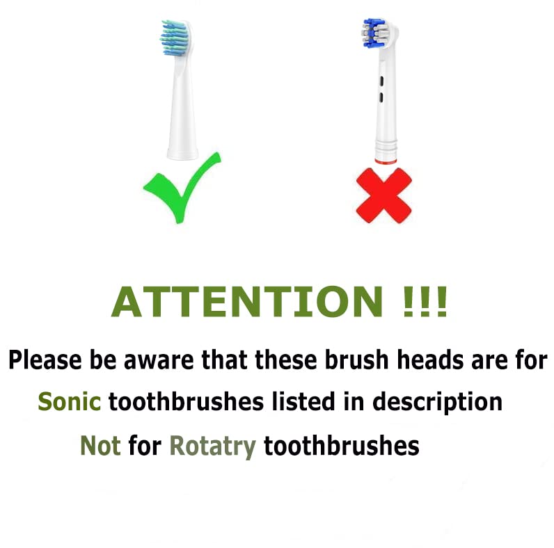 10-Pack Electric Toothbrush Replacement Heads for Sonic-FX and SnapWhite