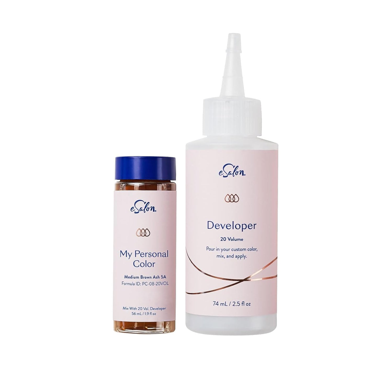 Permanent Hair Color Kit - Dark Blonde Copper Gold | Ammonia-Free Dye for 100% Gray Coverage