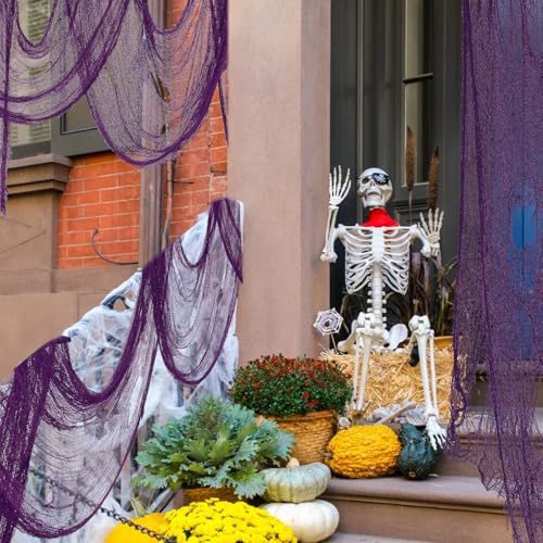 316x80 Inch Purple Halloween Creepy Cloth for Spooky Decor