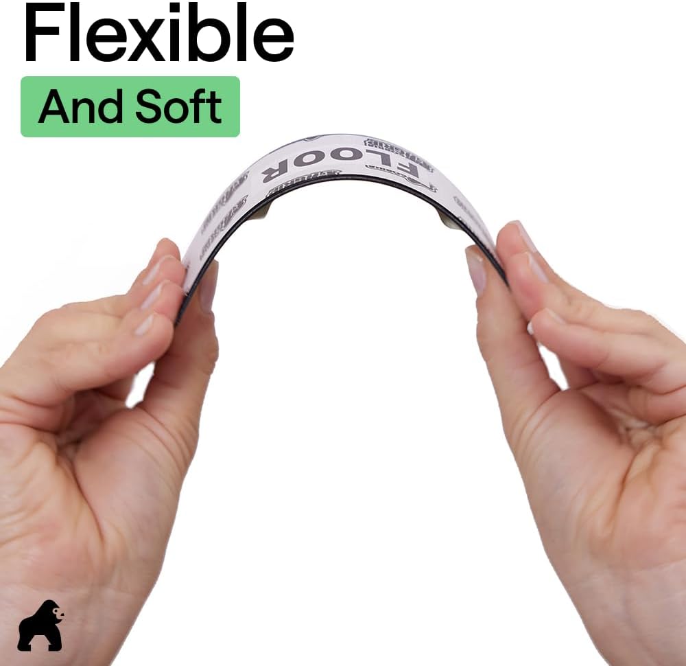 Gorilla Grip® Rug Gripper Pads - Extra Long Double-Sided Adhesives for Hardwood, Tile & Laminate Floors | 8 Pcs