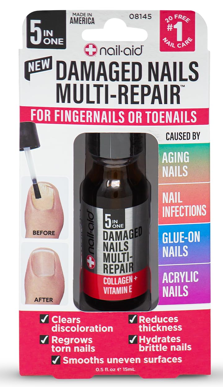 Nail-Aid 5-in-1 Nail Repair Treatment | Restore Damaged Fingernails & Toenails