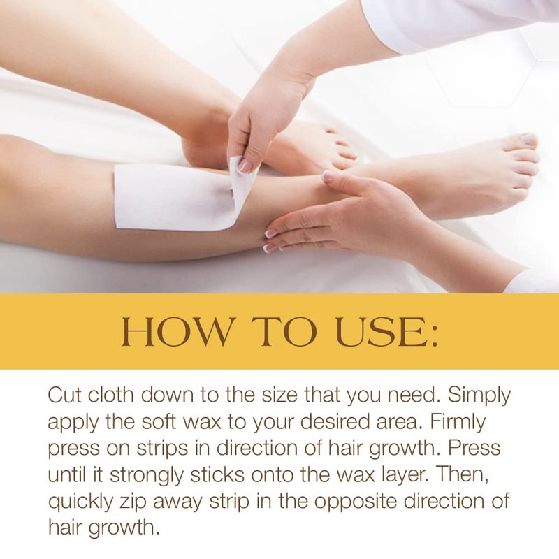GiGi Bleached Muslin Epilating Roll for Soft Wax – Professional Hair Removal Waxing Strip Roll, 40 Yards