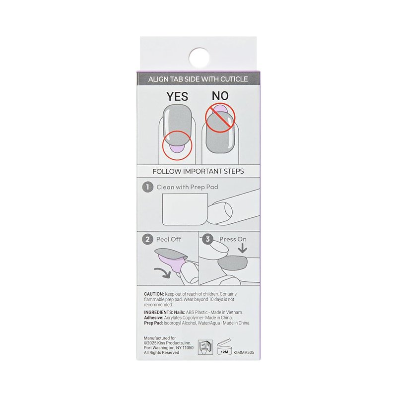 Kiss Impress No Glue Mani Press-On Nails - Ciel Blue Almond Shape | Medium Size, 30 Nails & Accessories