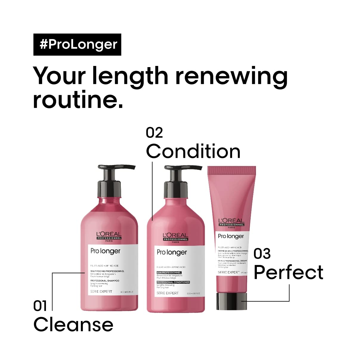 L'Oréal Professionnel Pro Longer Thickening Conditioner - Volume & Shine for Thin Hair | Reduces Breakage & Split Ends