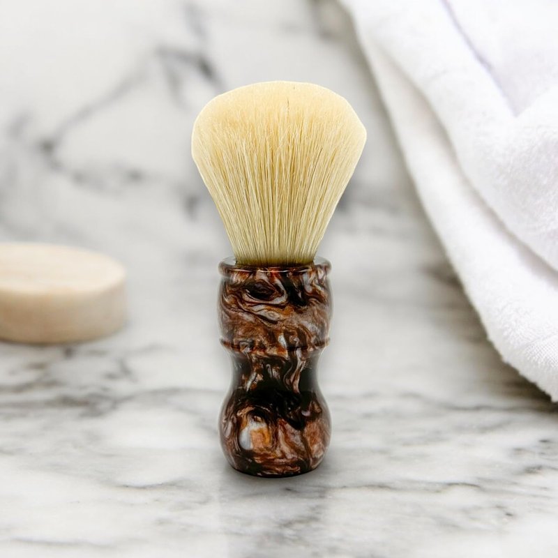 Parker Safety Razor, THE BIG BROWN BOAR, Deluxe Iridescent Tortoise Handle 100% Boar Bristle Shaving Brush, Large 24 MM Brush knot for a Better Lather!