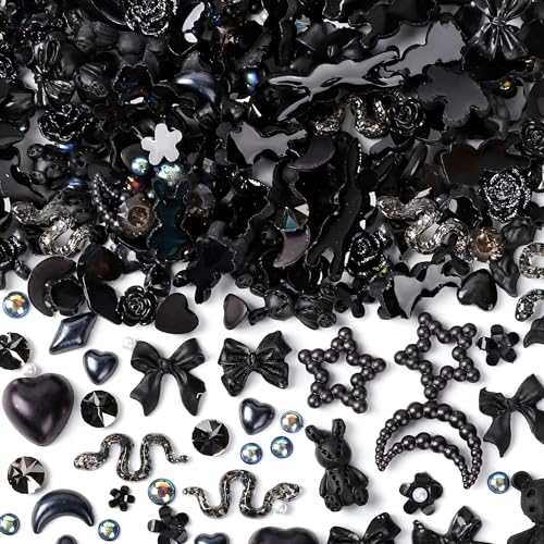 110 Pieces 3D Nail Charms for Acrylic Nail Art - Flowers, Bears, Butterflies & More