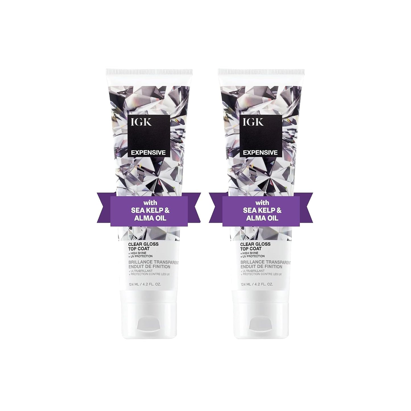 IGK Expensive Clear Gloss Top Coat - High Shine Treatment for Soft, Smooth Hair | Revives Color & Controls Frizz | 4.2 Oz