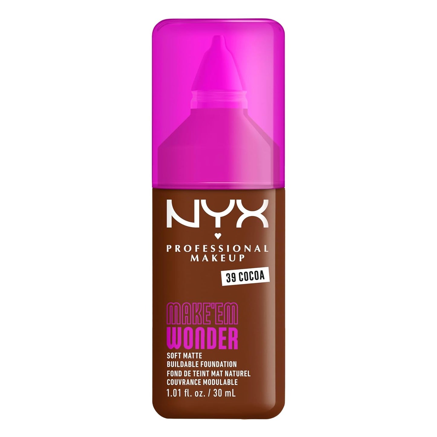 NYX Professional Makeup Liquid Foundation - 24HR Soft Matte Finish, Buildable Full Coverage | 12 Natural