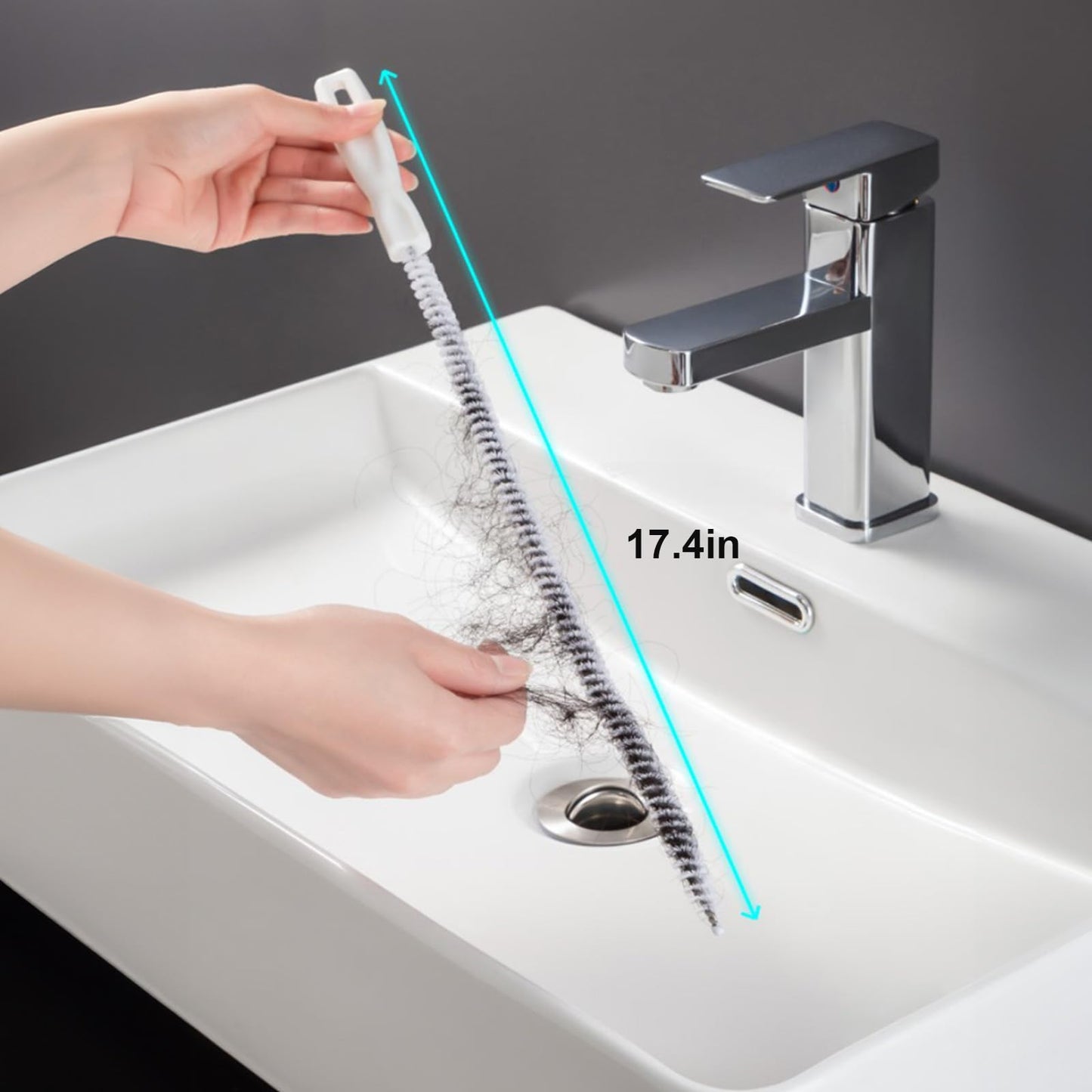 Drain Snake Cleaner Brush Flexible Pipe Clog Remover Tool for Sink Shower Bathtub Reusable Hair and Debris Cleaning Accessory