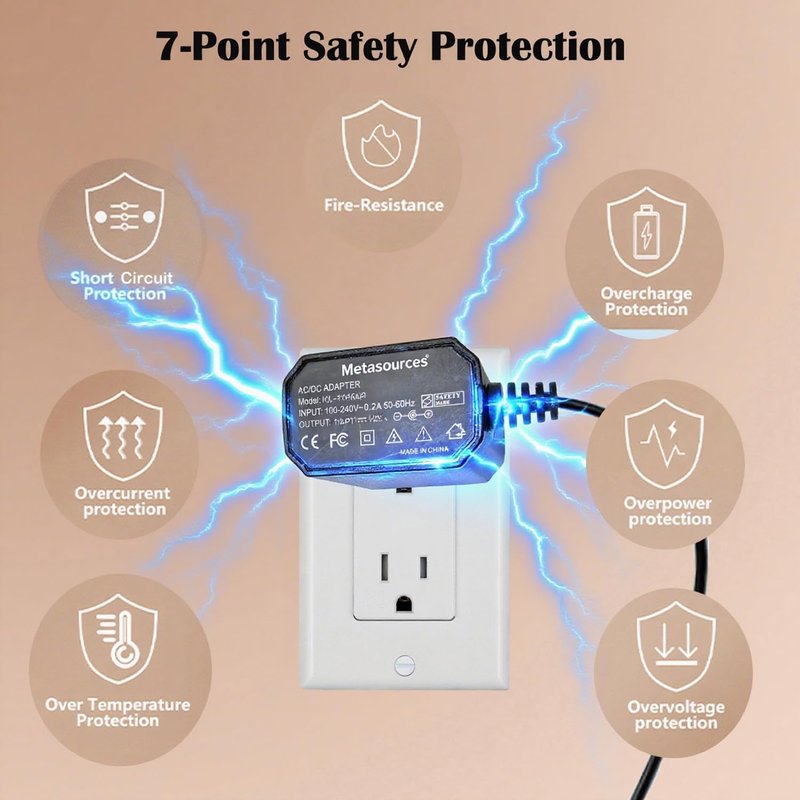 Metasources 2-Prong 5V AC/DC Adapter Compatible with Limural K11S i11 LM-LFK11s LM-k11s-l11 Cordless Hair Barber Clippers Cutting Grooming Power Supply Cord Charger