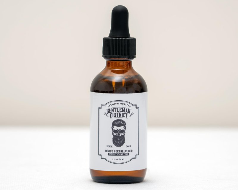 Gentleman District Beard Strengthening Tonic, 2 fl oz, Paraben Free, Natural Hair Growth