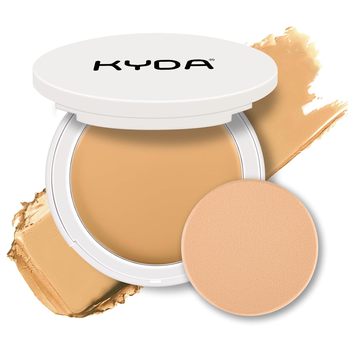 KYDA Tinted Foundation Balm - Soft-Focus Matte Finish Cream-to-Powder Makeup | Buildable Coverage, Weightless, BBD01