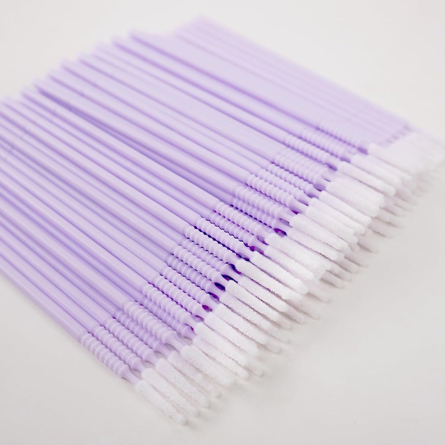 Microswabs for Eyelash Extensions - Precision Long-Tip Microbrush Applicators | 200 Pcs, Purple Pro Grip