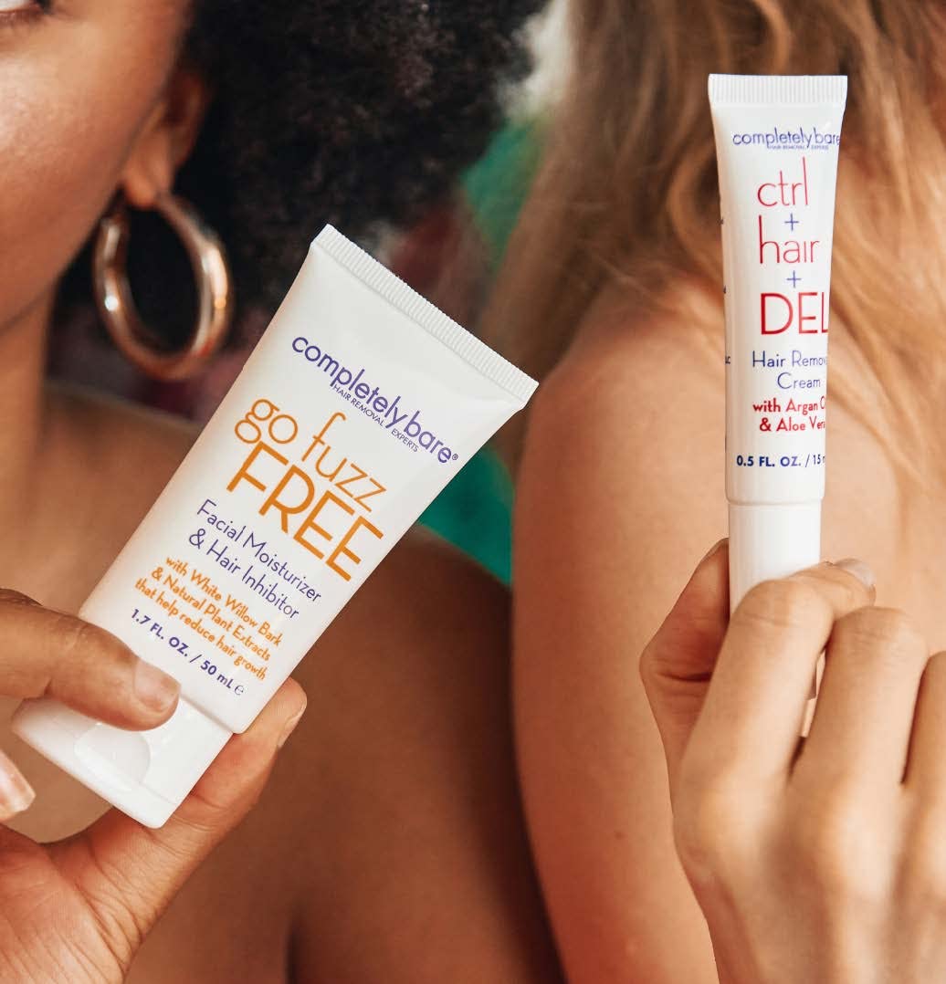 completely bare ctrl+hair+DEL | Targeted Hair Removal Cream | Argan Oil | Aloe Vera | Precise Applicator | .5 FL OZ