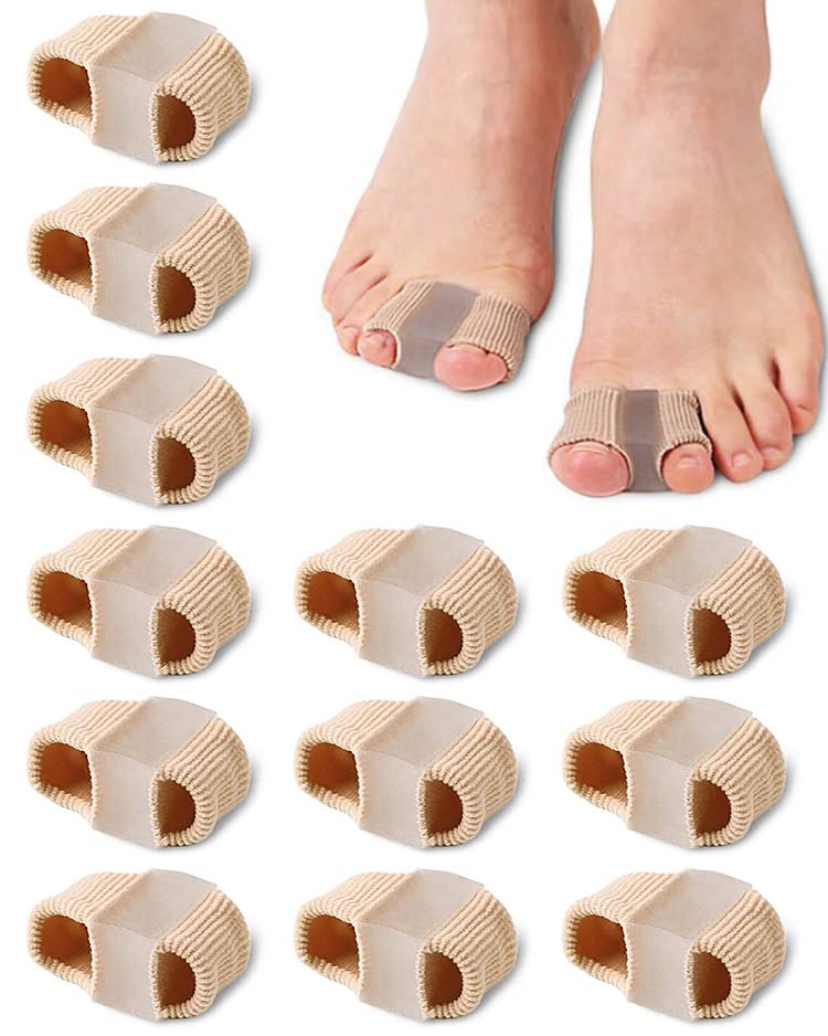 Bunion Toe Separators for Overlapping Toes - Gel Spacers with 2 Loops | Hammer Toe Straightener (2PC)